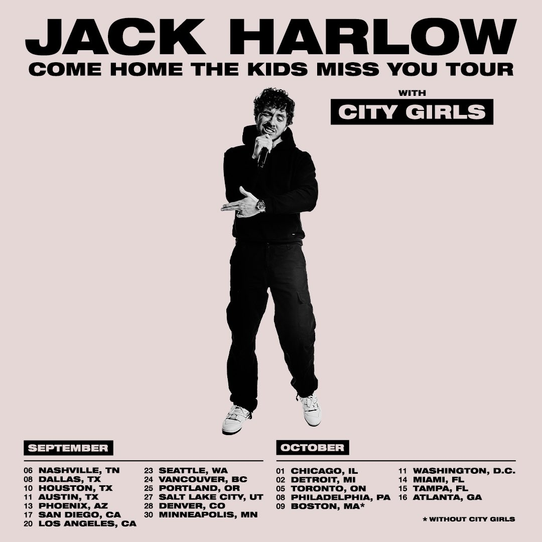 Jack Harlow Tour Locations